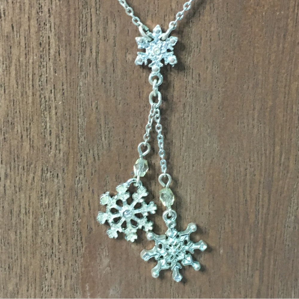 Silver Snowflake Necklace - Picture 3 of 7